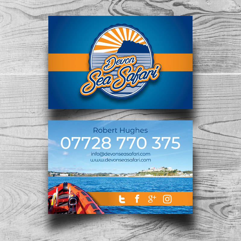 Devon Sea Safari Business Card Visual